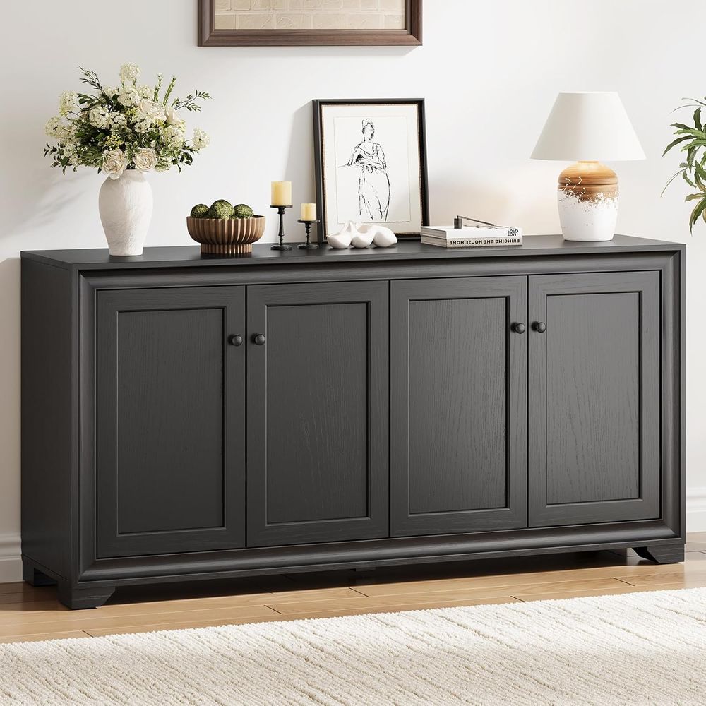 Storage & Organization - 60인치 수납장, 4도어 사이드보드 수납장(조절 가능한