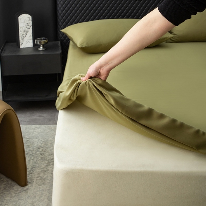 1개 천연 라이오셀 피티드 시트 그린 여름용 쿨링 매트 - Fitted Bed Sheets Deep Pocket 리뷰 및 가격