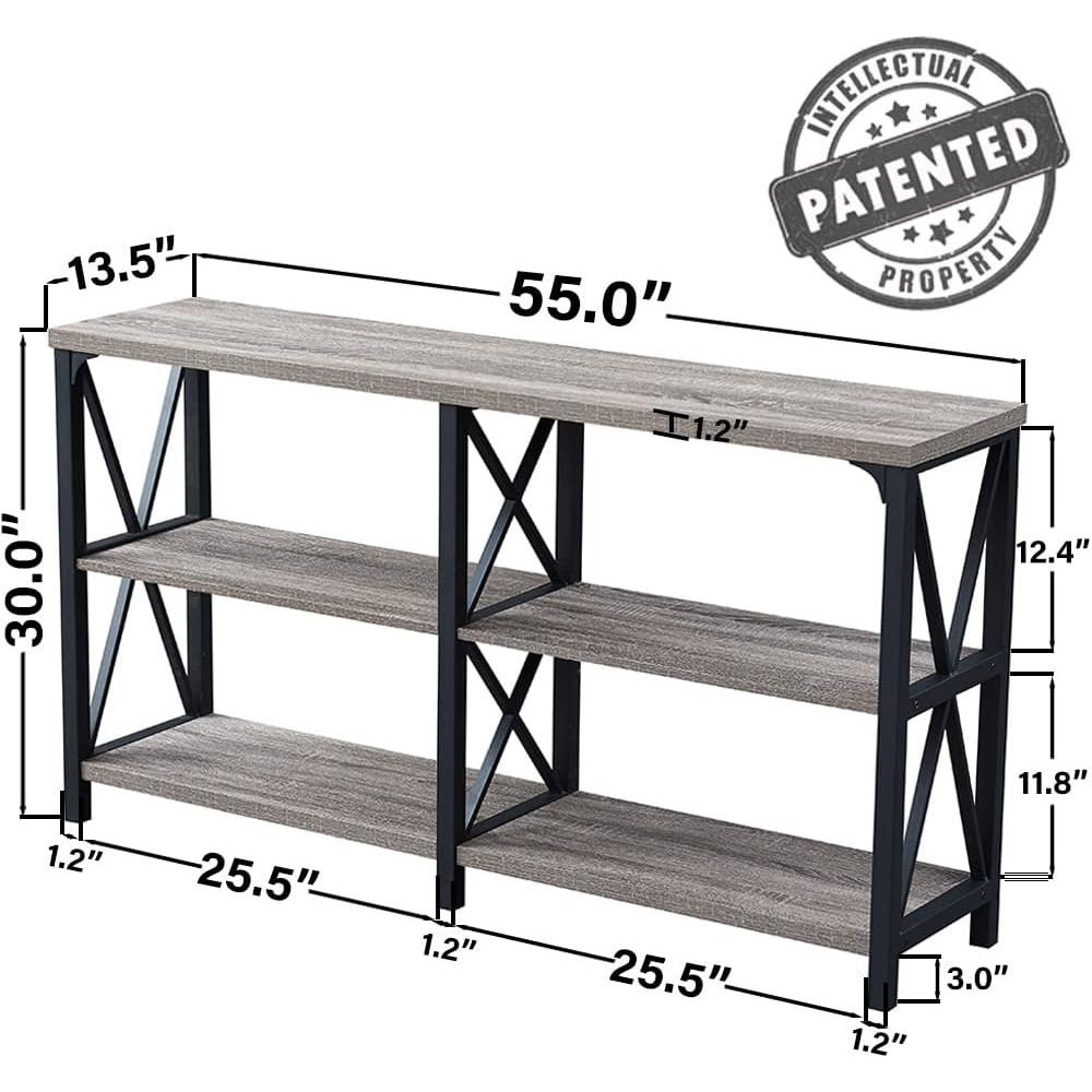 암하우스 소아 테이블, 러스틱 올 테이블, 라이트 그레 - Storage & Organization 리뷰 및 가격