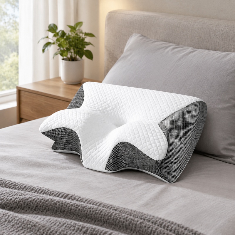 통기성이 좋은 인체공학적 디자인의 메모리폼 목베개로,  - Memory Foam Orthopedic Pillow Neck Pain 리뷰 및 가격