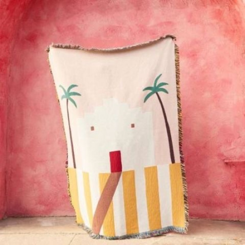 파스텔 핑크 데저트 아도비 스로우 블랭킷, 미드 센추리 - Boho Throw Blanket Fringe 리뷰 및 가격