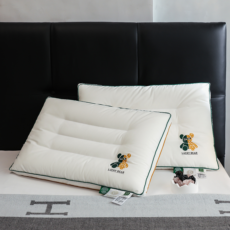 1pc 순수 코튼 페이스 슬리핑 베개 귀여운 곰 장식  - Anti Snore Contour Pillow 리뷰 및 가격