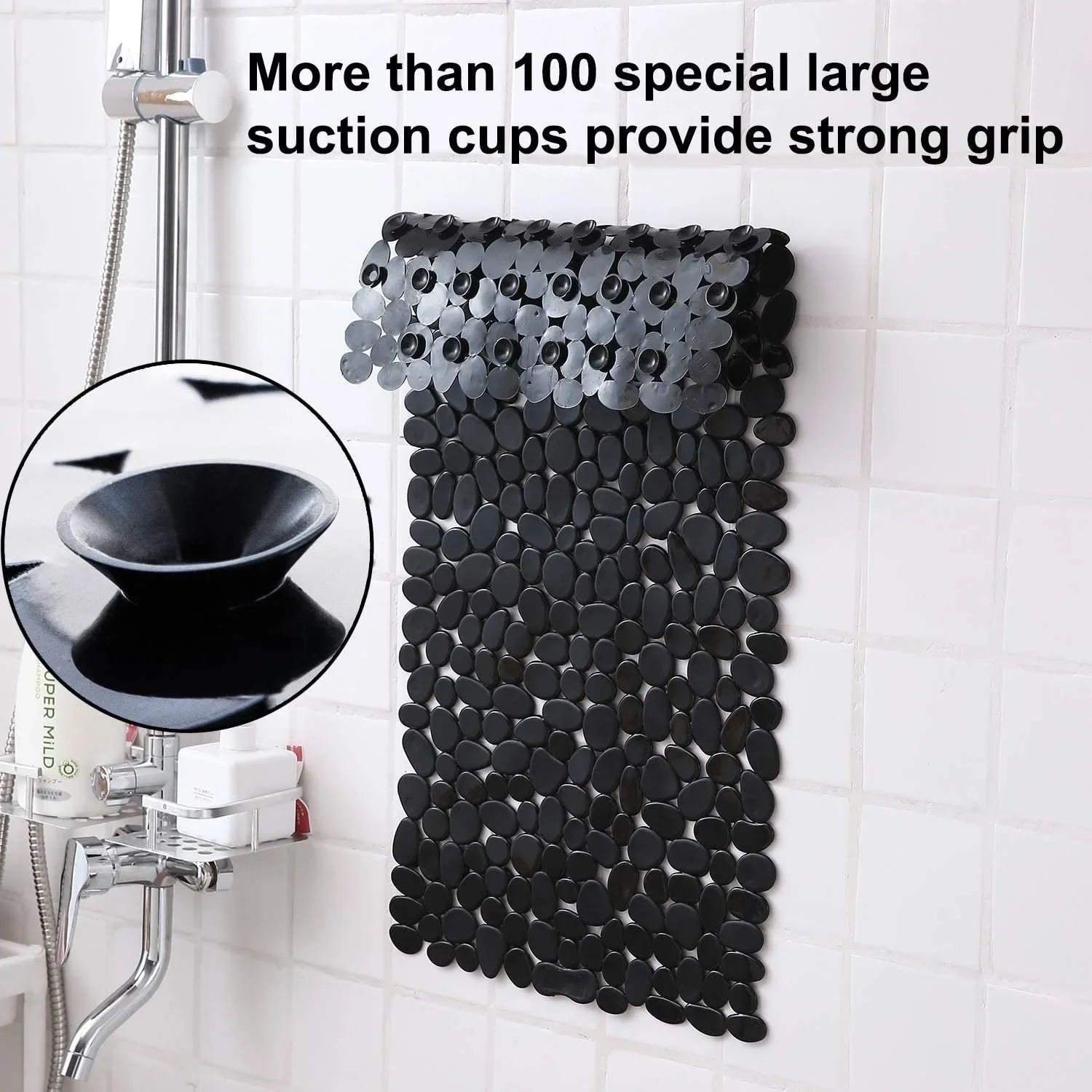 미끄럼 방지 조약돌 샤워 매트, 40x100cm, 빠른 - Quick Dry Diatomite Bath Mat 리뷰 및 가격