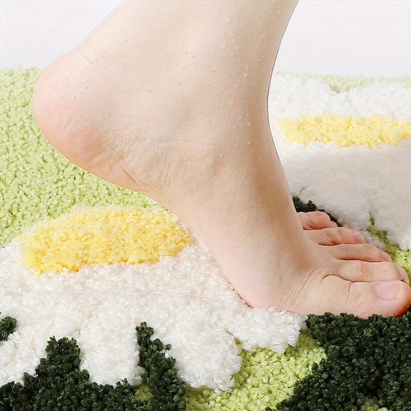 VIKAMA 논슬립 플로럴 욕실 매트 빠른 건조 흡수성 - Quick Dry Diatomite Bath Mat 리뷰 및 가격